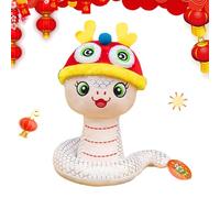 Jolie mascotte de serpent, confortable en peluche 'année 'animal de serpent, de serpent de 11 pouces avec des expressions, mascotte de serpent chanceux