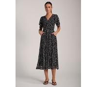 Jolie Moi Jolie Moi Black Angel Sleeve Print Lace Maxi Dress Black EU 36 (UK 8)