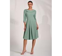 Jolie Moi Jolie Moi Green Roll Collar Midi Dress Green EU 44 (UK 16)
