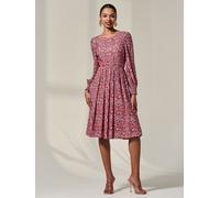 Jolie Moi Jolie Moi Orange Long Sleeve Jersey Midi Dress Orange EU 44 (UK 16)