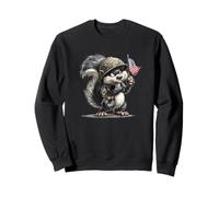 Jolie mouffette avec Drapeau Patriotique pour Les Amateurs de Champ de Bataille Sweatshirt