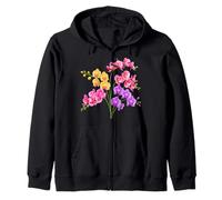 Jolie orchidée phalaenopsis Rose Jaune Violet 2 Formes Mania Sweat à Capuche