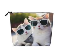 Jolie paire de chats pour femme - Trousse de toilette et cosmétique - Unisexe - Sac de rangement pour soins personnels