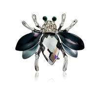 Jolie petite abeille broche poitrine fleur unisexe accessoires de fête, Pierre Verre Pierre Émail Verre, Zircone cubique Agate Obsidienne