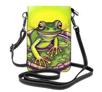 Jolie petite araignée rouge. Ce sac à bandoulière léger et unisexe à rabat libère vos mains et est adapté pour les voyages, les vacances et une utilisation quotidienne., Grenouille dans un étang