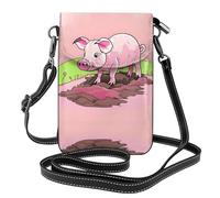 Jolie petite araignée rouge. Ce sac à bandoulière léger et unisexe à rabat libère vos mains et est adapté pour les voyages, les vacances et une utilisation quotidienne., Cochon rose., Taille unique