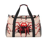 Jolie petite araignée rouge. C'est un sac de voyage à main avec une grande capacité et multifonctionnel, un incontournable pour les voyages en plein air