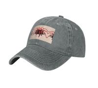 Jolie petite araignée rouge grise. Le chapeau est respirant, absorbant la transpiration et réglable, tendance et polyvalent, adapté à toutes les saisons.