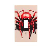 Jolie petite araignée rouge imprimée plaque murale décorative en polycarbonate pour la maison et le bureau