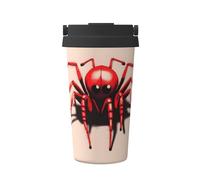 Jolie petite araignée rouge imprimée thermos sous vide, tasse à café portable, tasse à eau de bureau fitness