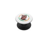 Jolie Petite Chouette avec Cœurs | Illustration Colorée PopSockets PopGrip Adhésif