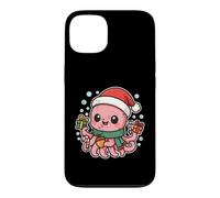 Jolie Pieuvre d'hiver avec Bonnet de Père Noël Coque pour iPhone 13