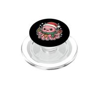 Jolie Pieuvre d'hiver avec Bonnet de Père Noël PopSockets PopGrip pour MagSafe