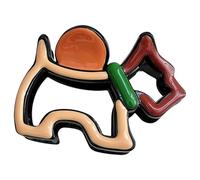Jolie pince à cheveux de chien de dessin animé pour femmes et filles, accessoire de support de queue de cheval coloré motif animal pince à cheveux