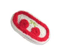 Jolie pince à cheveux florale pour filles et adolescentes, accessoires de cheveux doux avec détails de fleurs de fruits tricotés, frange tricotée, pince à cheveux en forme de fruits doux