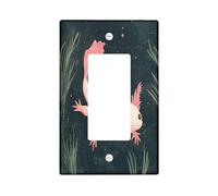 Jolie plaque décorative vintage Axolotl pour interrupteur à bascule unique, algues sous-marines, salamandre, plaque frontale électrique pour cuisine, salle de bain, décoration d'interrupteur