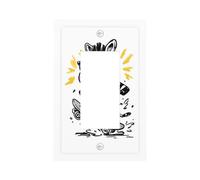 Jolie plaque murale à bascule pour interrupteur de planche à roulettes, motif zèbre de dessin animé, décoration de prise de courant pour la maison, la cuisine, la salle de bain