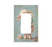 Jolie plaque murale rétro en agneau pour interrupteur de salle de bain, plaque murale à bascule, 1 interrupteur décoratif pour la maison, la cuisine, la salle de bain