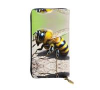 Jolie pochette imprimée petite abeille (19,1 x 10,4 cm) | Portefeuille en cuir