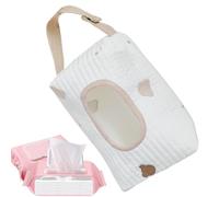 Jolie pochette réutilisable pour lingettes - Grande capacité - Pour poussette, lingettes pour bébé, lingettes humides, sac pratique pour sac à langer, voyage, shopping