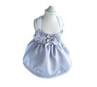 Jolie robe de plage pour chiot avec jupe T-shirt en dentelle avec nœud papillon