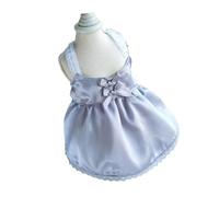 Jolie robe de plage pour chiot avec jupe T-shirt en dentelle avec nœud papillon