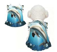 Jolie robe pour petit chien et fille, robe sans manches, robe douce et respirante, robe d'été pour chiot, conte de dauphin, jupe pour animal domestique, tenue pour chihuahua, yorkshire