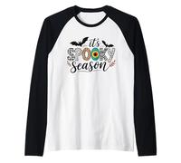 Jolie Saison effrayante - Imprimé léopard zèbre Halloween Manche Raglan