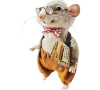Jolie souris feutrée à l'aiguille, décoration de Noël en feutre de laine, décorations faites à la main, jolie figurine de souris en feutre, décorations de poupée de Noël feutrées à l'aiguille