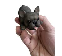 Jolie statue de bouledogue français, petite figurine de bouledogue français en résine, décoration de salon, chambre à coucher, bureau, sculpture de bouledogue commémoratif, figurine de collection (E)