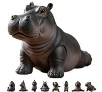 Jolie statue d'hippopotame de yoga, hippopotame maladroit pour la décoration de la maison, du bureau (#7)