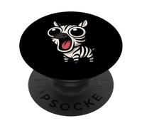 Jolie Surprise zèbre avec de Grands Yeux PopSockets PopGrip Adhésif