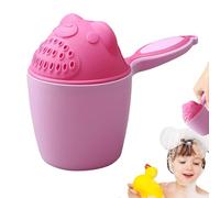 Jolie tasse de rinçage avec shampooing, tasse de rinçage pour bébé ours de dessins animés, carafe de bain réutilisable pour lavage des cheveux pour bébés, cuillère de douche de rinçage avec poignée