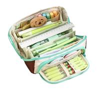 Jolie trousse à crayons avec poignée, fermeture éclair douce, large ouverture, bleu clair, Siehe Beschreibung, Voir description | Trousse à crayons à fermeture éclair pour salle de classe, travail, voyage, étude, adolescente, femme