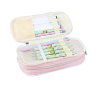 Jolie Trousse À Crayons Matelassée - Grand Sac De Papeterie À Fermeture esign Matelassé Doux, Fermeture Éclair Lisse ; Slim S'adapte À N'importe Quel Sac À Dos ; Idéal École, Salle De Classe,