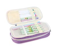 Jolie trousse à crayons, organiseur esthétique à fermeture éclair, pochette | Trousse matelassée douce pour l'école, le bureau, l'étude, la bibliothèque, l'université, l'atelier K