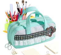 Jolie trousse à crayons vintage esthétique avec fermeture éclair et poignée | Trousse à crayons avec poignée pour l'école, le bureau, l'université, les voyages, les étudiants, les enfants, les filles