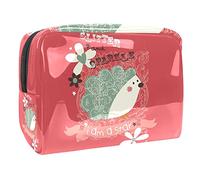 Jolie trousse de maquillage à fermeture éclair pour femmes et filles Motif hérisson floral I Am A Star, Multicolore 01., 18.5x7.5x13cm/7.3x3x5.1in, Trousse de beauté