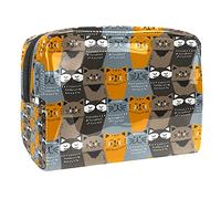 Jolie trousse de maquillage à fermeture éclair pour femmes et filles Motif hérisson floral I Am A Star, Multicolore 07, 18.5x7.5x13cm/7.3x3x5.1in, Trousse de beauté