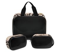 Jolie trousse de maquillage Happy Mother's Day pour homme et femme - Trousse de toilette translucide - 3 pièces, couleur, XL, Trousse de maquillage