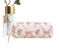 Jolie trousse de maquillage - Jolie trousse de maquillage florale portable | Trousse de maquillage de voyage, organisateur de maquillage, grande trousse de toilette rembourrée, rose, Octagon style