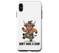 Jolie Vache des Highlands Dansant Don't Have a Cow Scottish Cowgirl Coque pour iPhone XS Max