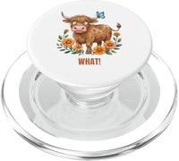 Jolie Vache des Highlands, Hein ! Quoi d'écossais ! Cow-Girl Fun PopSockets PopGrip pour MagSafe