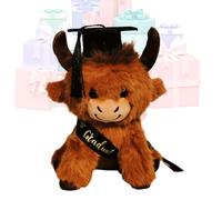 Jolie vache en peluche de remise de diplôme | mignonne de 25 cm - Petite figurine de vache pour toutes les femmes, hommes et , pour la remise de diplôme, la maternelle, le lycée et