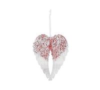 Jolies ailes d'ange avec détails à paillettes, décoration à suspendre en acrylique pour votre sapin de Noël en rouge, or, bleu, argent ou or rose (rouge)