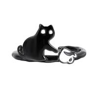 Jolies bagues en forme d ' animaux en cuivre, robustes et confortables, bijoux, accessoire élégant pour filles et femmes, occasions, chats réglables en cuivre