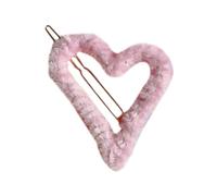 Jolies barrettes à cheveux romantiques multi-formes pour adolescents en peluche rose