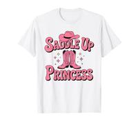 Jolies Bottes de Princesse Cowgirl Chapeau Western rodéo Amateur de Chevaux T-Shirt