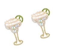 Jolies boucles d ' oreilles de cocktail en forme de citron, fabriquées en alliage robuste pour un look amusant et coquin