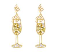 Jolies boucles d ' oreilles de cocktail en forme de citron, fabriquées en alliage robuste pour un look amusant et coquin